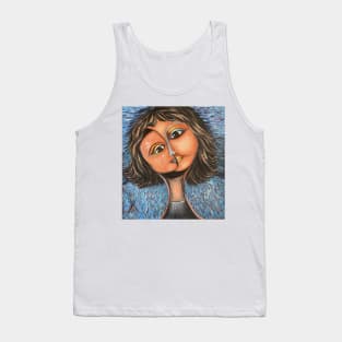 Woman Portrait | Expressionist Art Work Tank Top